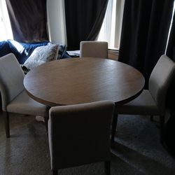 Wooden Table And 4 Chairs