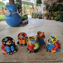 Talavera Siesta Man Figuring. Clay Pots, Planters. Plants.Pottery $35 Cada Una