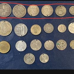 2oz : 6 Silver : A lot of 20 world coins, ideal for collectors, resellers, jewelry