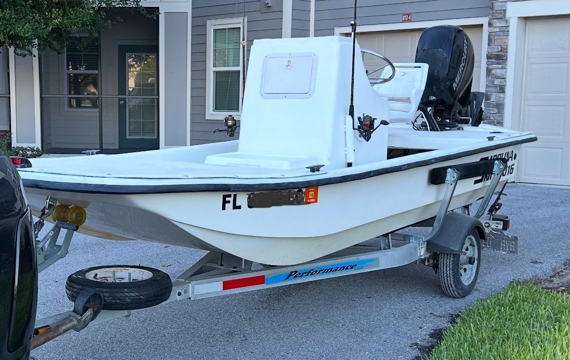 2000-2014 Carolina skiff- mercury J16 center console- mercury 4 stroke 40hp