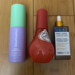 SKINCARE SET—TRULEY , GLOSSMETICS, CHERRY SERUM