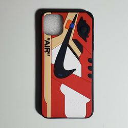 iPhone 11 Pro Max Sneaker Silicone Protective Case Red And Black