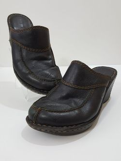 Borne mules leather women's size 7