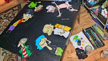 Ed edd an Eddy coffee table painted