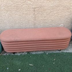 Modern Oval Storage Ottoman Bench,