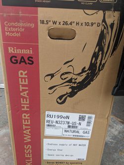 Rinnai Super High Efficiency Plus 9.8-GPM Outdoor Natural Gas Tankless Water Heater