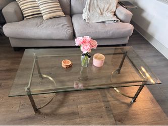 Glass top coffee table