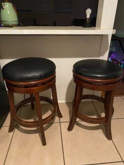 Two Cushioned Barstools