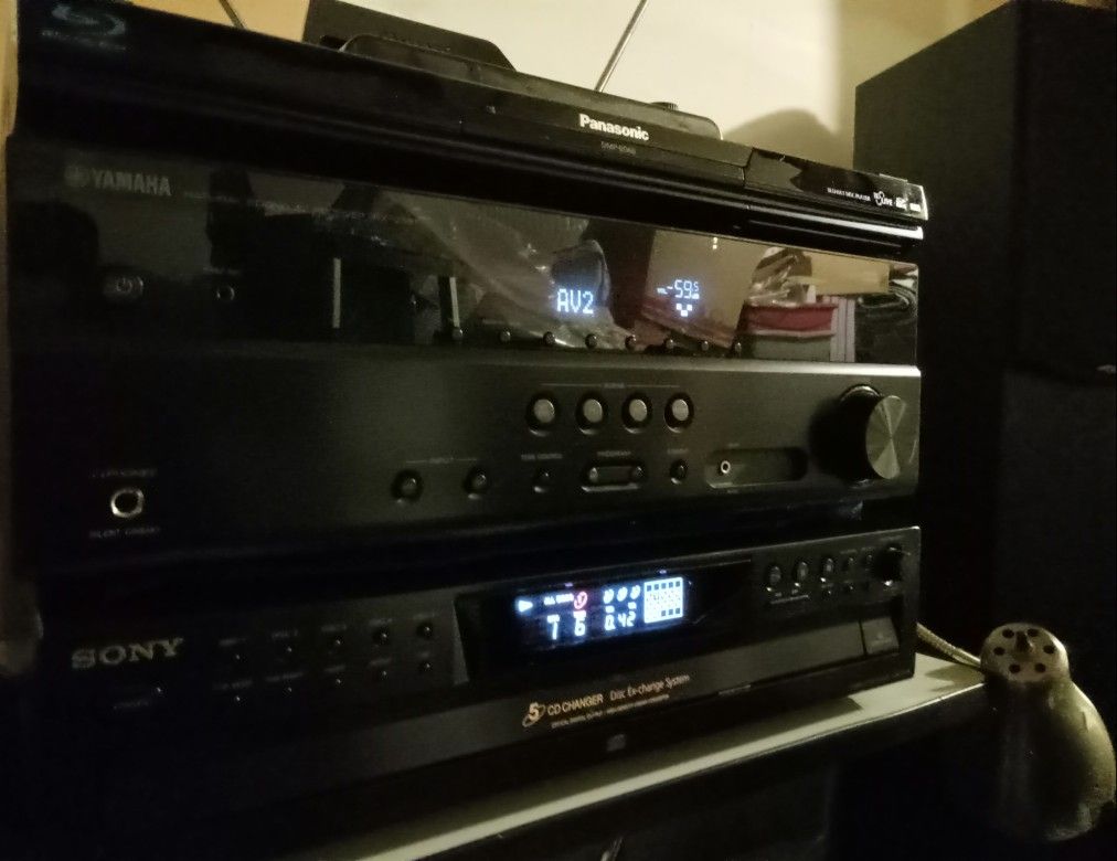 Yamaha Stereo Receiver w/ BlueRay + Tv