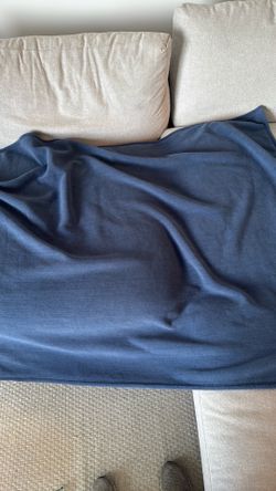 Navy Blue Fleece Throw Blanket