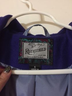 Rothschild Coat Size 6