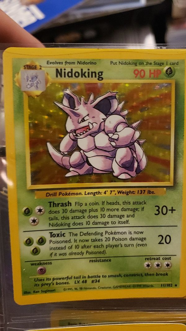 Make An Offer App >> Nidoking Base Set Holographic Pokemon Card for Sale in ... Make An Offer App >> Nidoking Base Set Holographic Pokemon Card for Sale in ...