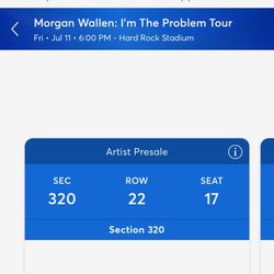2 Morgan wallen tickets FRIDAY NIGHT 