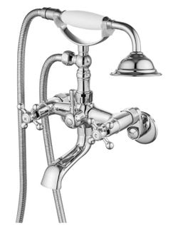 gotonovo Clawfoot Bathtub Faucet
Tub Filler with Hand Held Shower
Faucet Set Victorian Double Cross
Handle 6 Inch Center Adjustable
Swing Arms Tub Mou