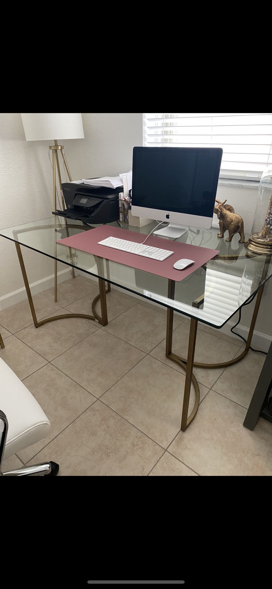 West Elm Glass Table 