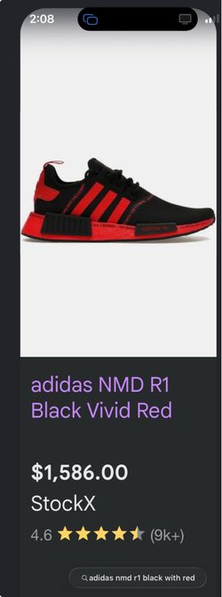 Adidas NMD R1 black vivid red