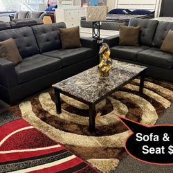 GREAT DEALS !!!! New Leather Sofa And Love Seat 2pc