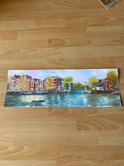 Water Color Painting Of The Netherlands By An Unknown Artist