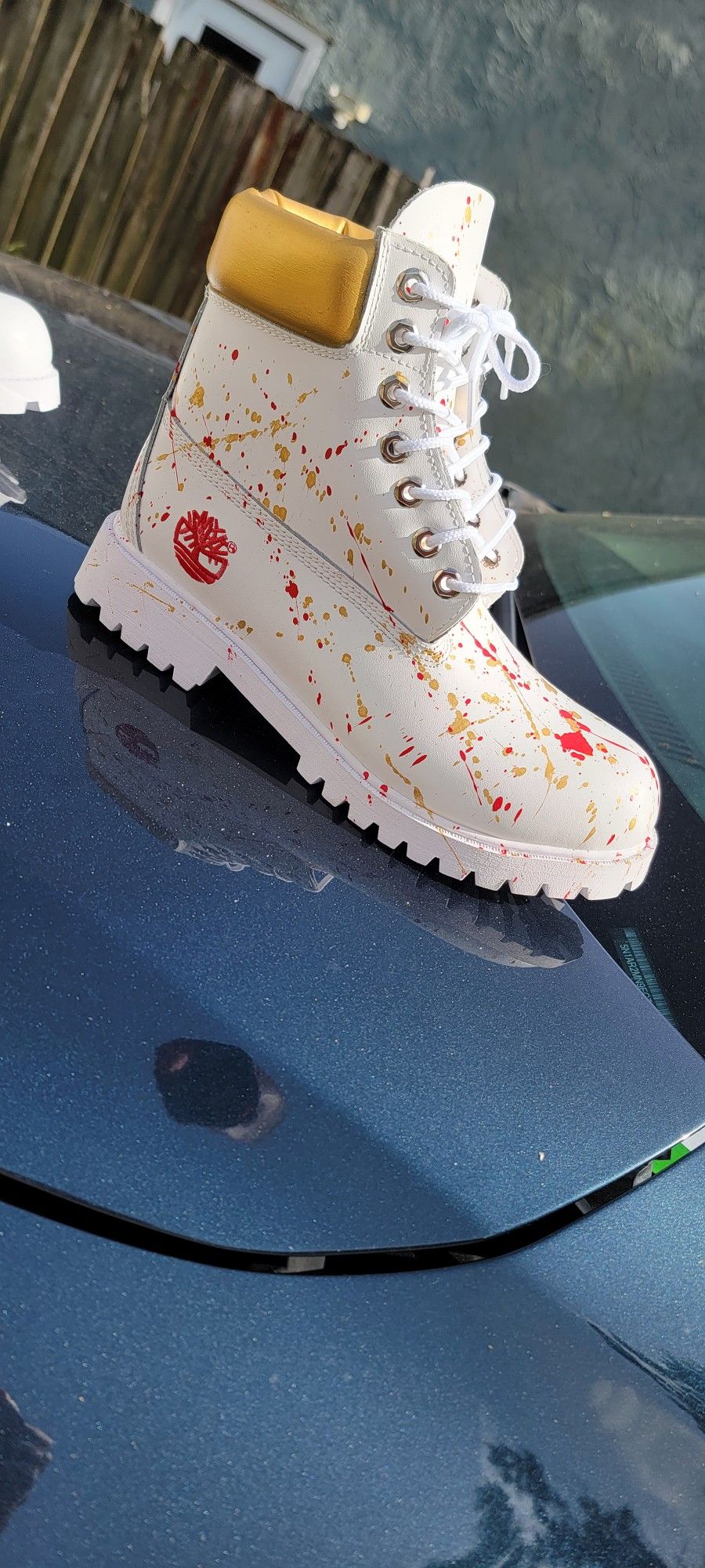 Timberland Boots Custom Gold