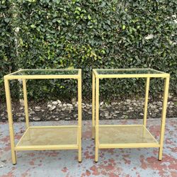 Rectangular Side Table In Gold