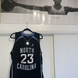 North Carolina Tar Heels Michael Jordan Black Jersey Vintage Jordan Adult Sz Large 