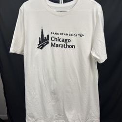 Nike Chicago Marathon T-Shirt Large – Bank of America Chicago Run Tee – White