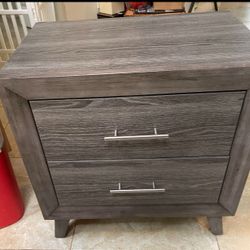 Dresser and Nightstand From Eldorado Furniture . Modern Grey Wood Grain