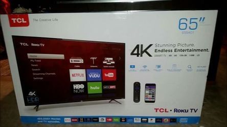 65’ Inch Tcl 4K Smart Roku Tv $350.00 📺