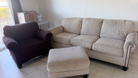 Couch with ottoman/FREE
