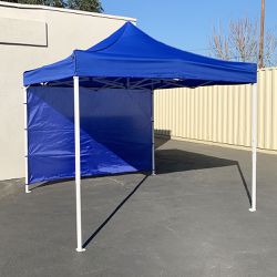 New in box $100 Heavy Duty Canopy 10x10 FT with (1) Sidewall, Ez Popup Outdoor Party Tent Patio Shelter, Carry Bag 