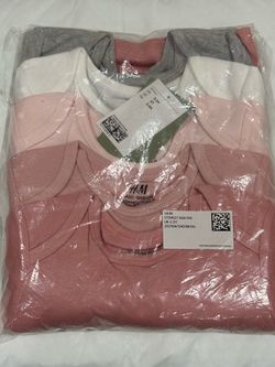 H&M Basic Organic Cotton shirts 5-Pack Size 2-3Y