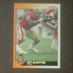1991 Score Guy McIntyre San Francisco 49ers #443 Football Card Collectible Vintage NFL Pro Sports Professional