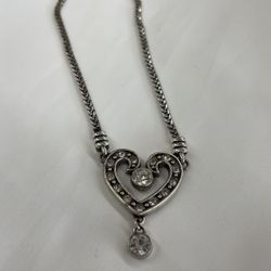Vintage Brighton Heart Silver Necklace