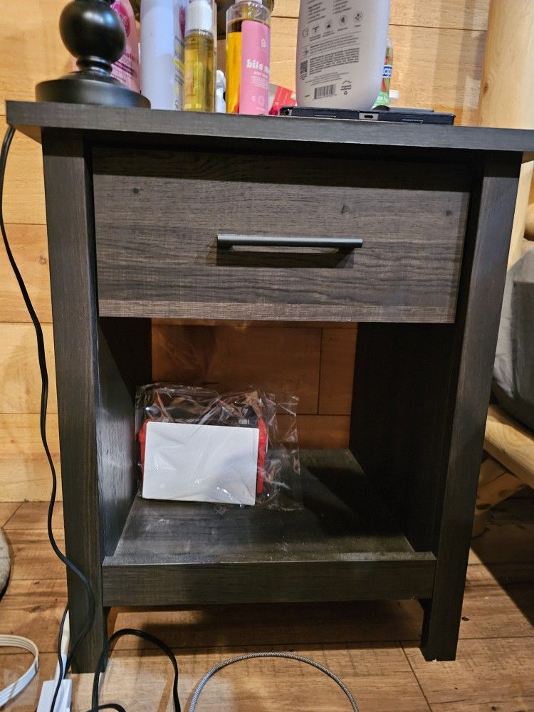 Mainstays Hillside Nightstand with Drawer, Espresso Finish