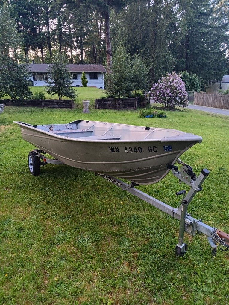 14' Aluminum Valco Boat And King Trailer