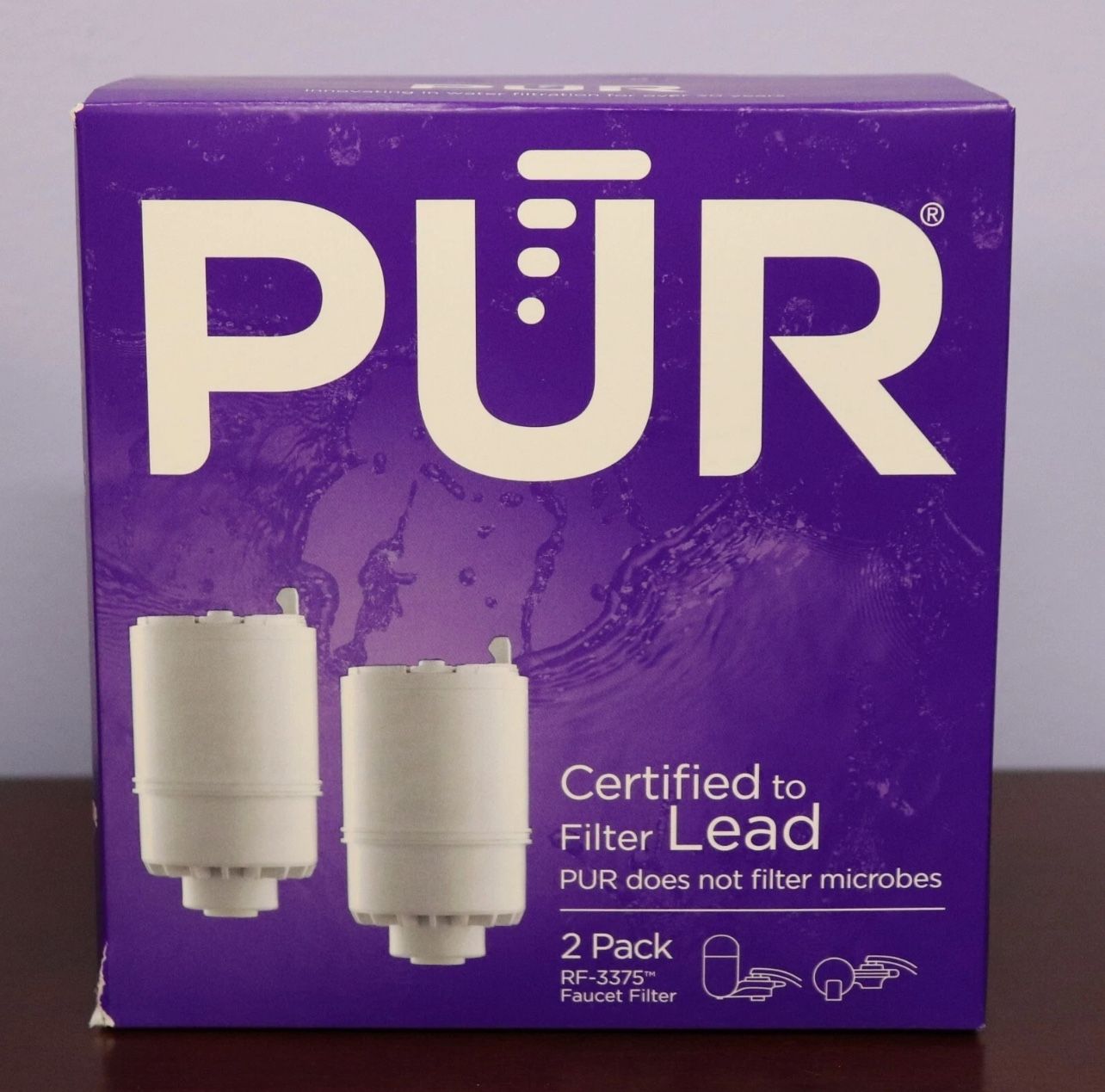 NEW 2 Pack PUR RF-3375 Faucet Mount Replacement Water Filter Cartridge White