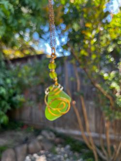 Seaglass wire wrapped