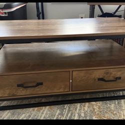 Rustic Wood Coffee Table with Storage
