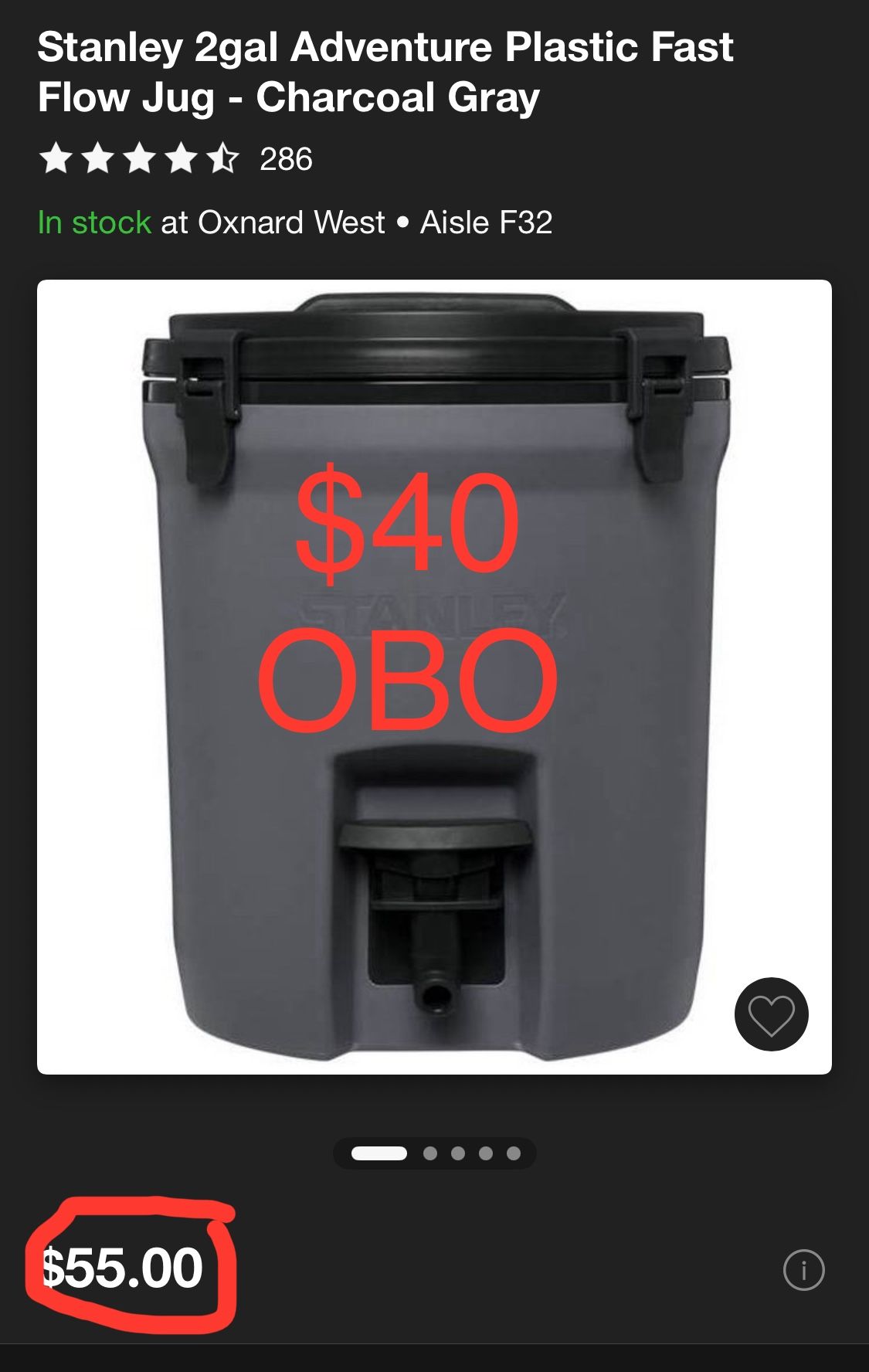 Stanley 2gallon JUG