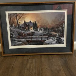 Terry Redlin 1990 Framed Picture Headed Home 27 by 20 A Beautiful Picture