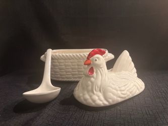 Davar Japan Ceramic Hen Soup Tureen with Ladle