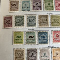 Rare 🇩🇪 German Deutsches reich, Postage Stamp Collection Of 36 Stamps Dated 1923
