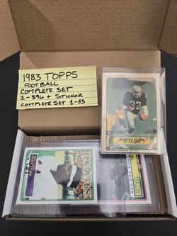 1983 topps nfl football complete trading card set
