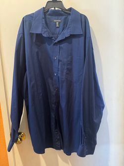 Classic long sleeve button-front dress shirt