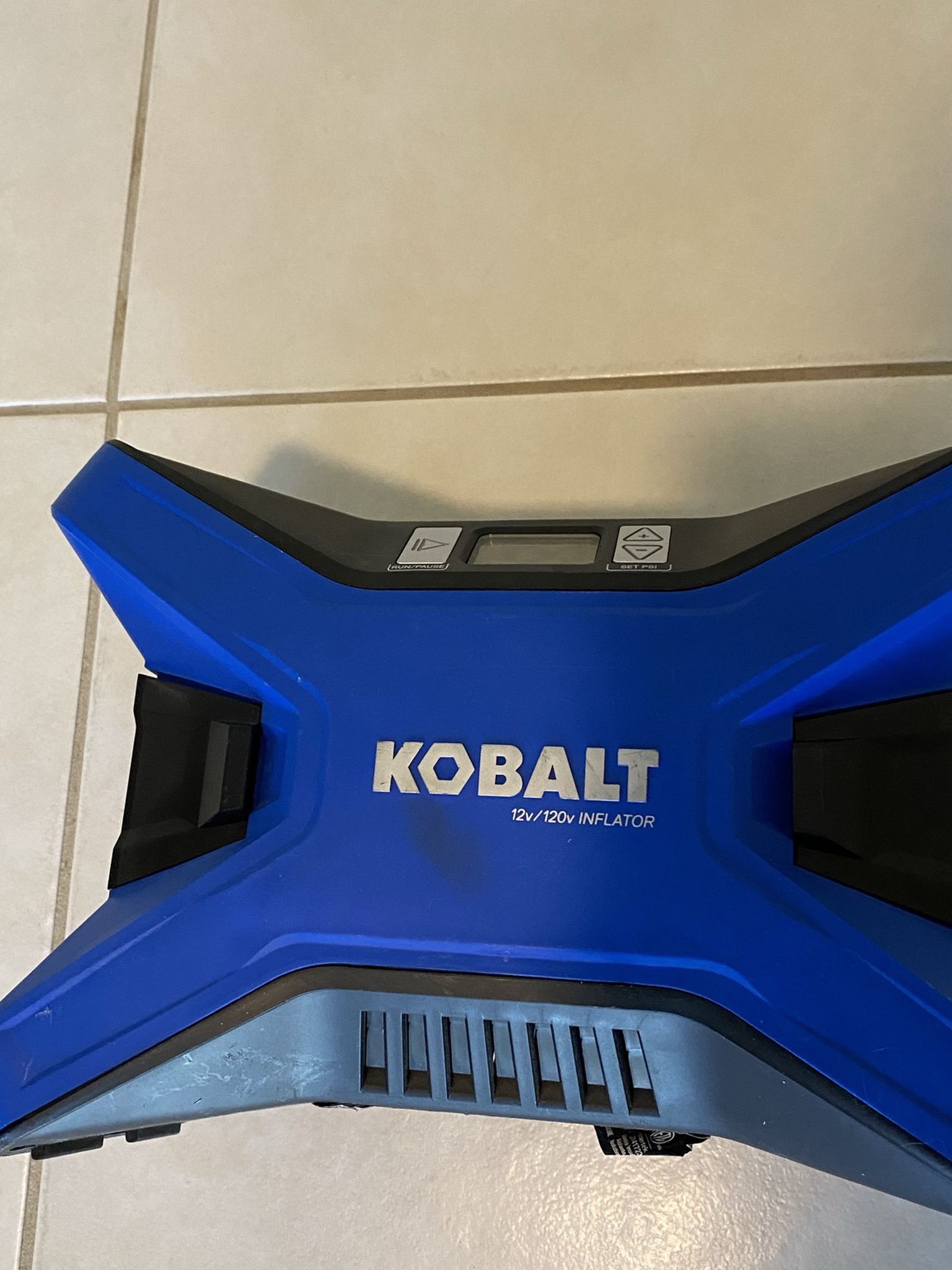 KOBALT Electric Portable Air Compressor 12Volt/20 Volt Tire Inflator 120 PSI NEW