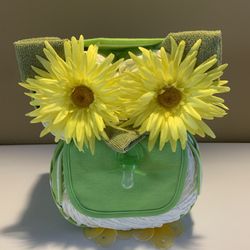 Owl Diaper Cake - Green