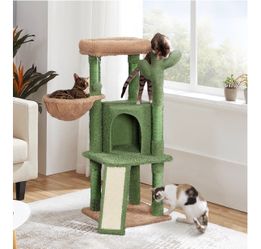 Cactus Multi-Level Cat Tree with Scratching Posts and Condo