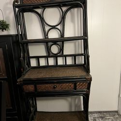 Vintage Sturdy Wicker Bakers Rack - Perfect Condition 