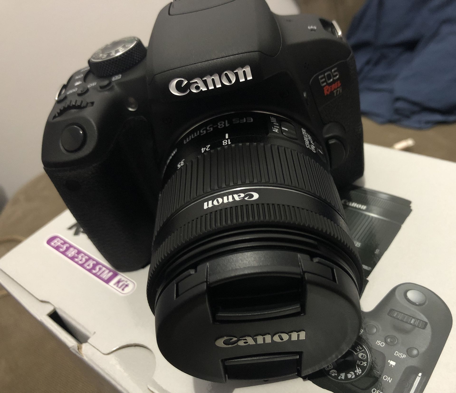 Canon EOS Rebel T7i with EF-S 18-55mm IS STM Lens