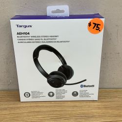 TARGUS AEH104 BLUETOOTH WIRELESS STEREO HEADSET.